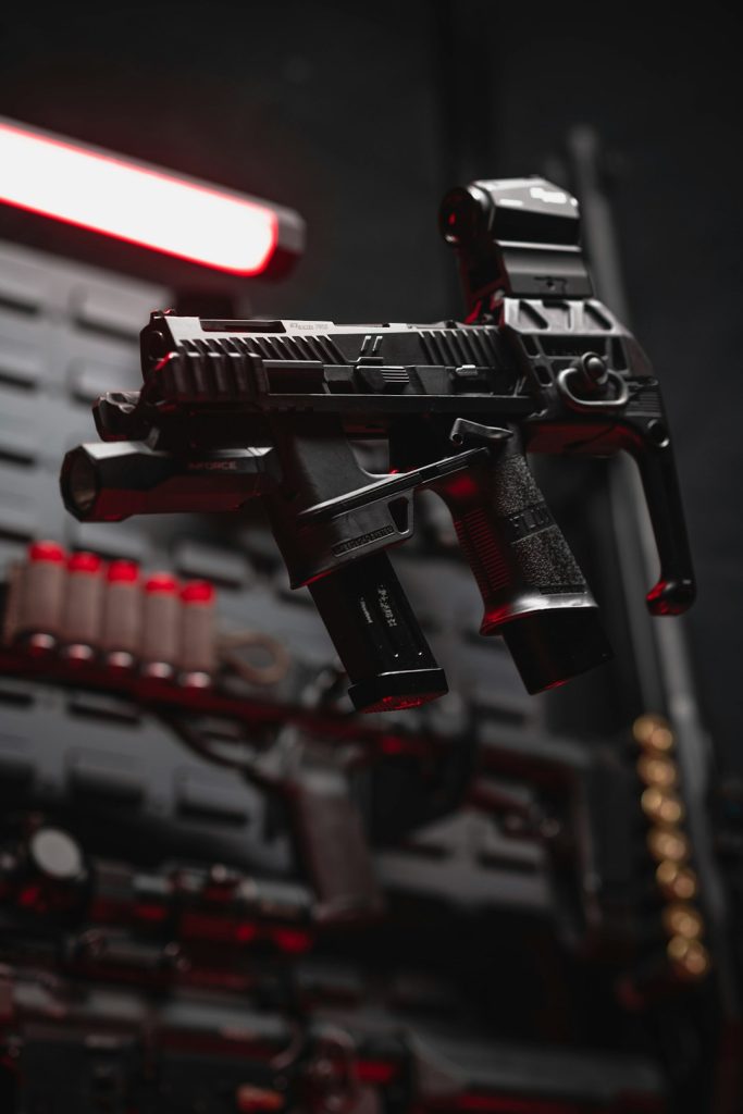a-close-up-of-a-machine-gun-in-a-room-nv7xehoq5uo Flux Raider PDW Chasis for P320 Handgun